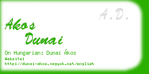 akos dunai business card