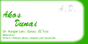 akos dunai business card